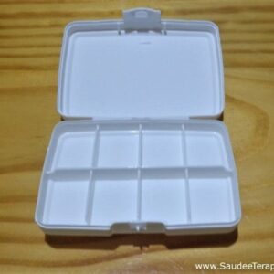 Porta Comprimidos Branco – 8 Divisórias